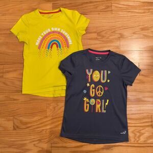 bcg, Set of 2 Short Sleeve Dry Wicking Athletic Tops, Girls Size M (8-10) NWT